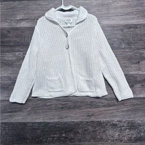Talbots Cream Knit Women's Cardigan